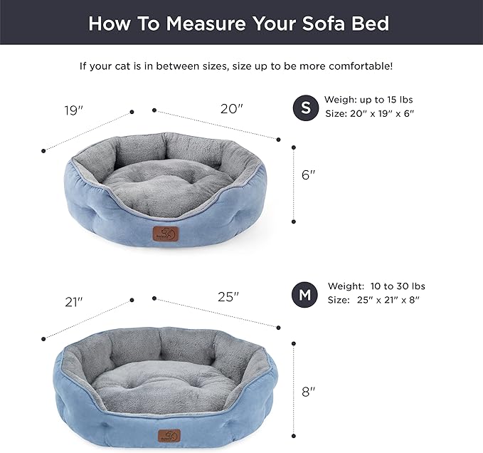 Bedsure Dog Beds for Small Dogs 25 Inches,