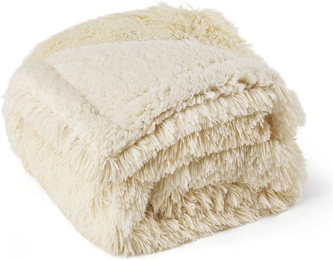Bedsure Waterproof Dog Blankets for Small Dogs 25"x35",Cream