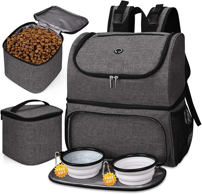 BAGLHER Pet Travel Bag 2 Silicone 2 Food