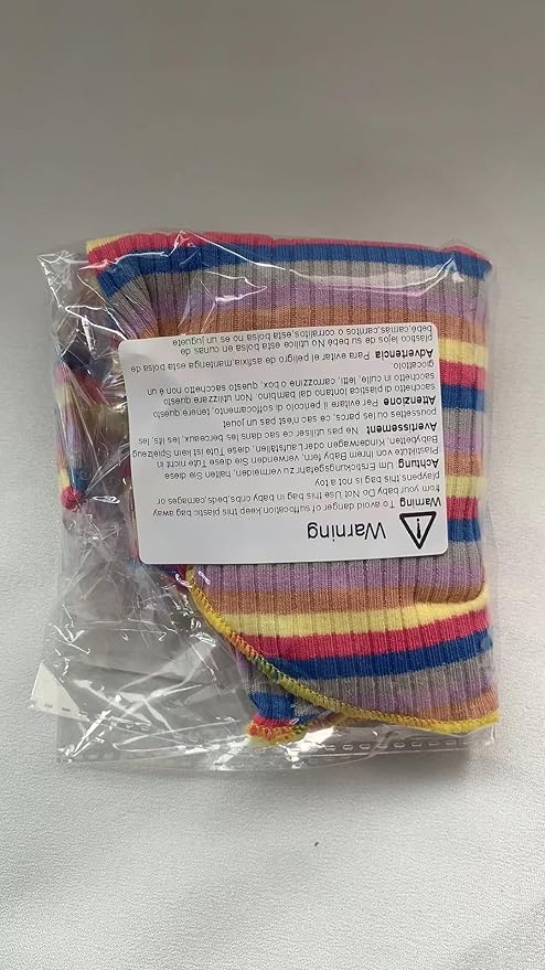 Small Medium Dog Clothes Rainbow Striped Dog Shirts Stretchable Long Sleeve Cat T-Shirt Pet Outfits for Chihuahua Yorkie Teddy (Yellow Edge