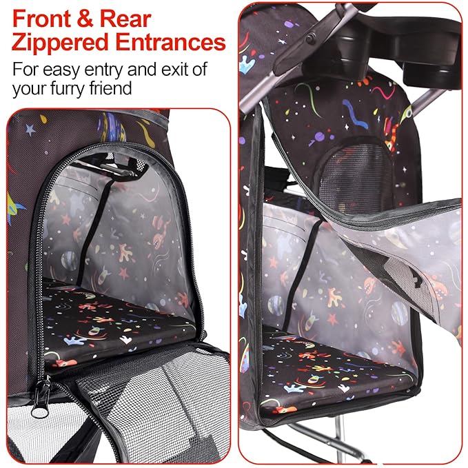 Pet Stroller 4 Wheel,