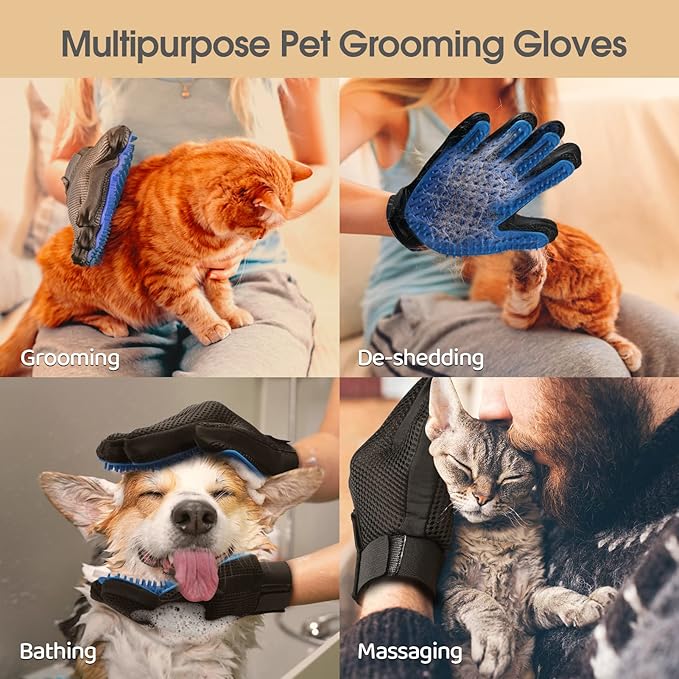 Upgrade Efficient Pet Hair Remover Gloves 1 Pair