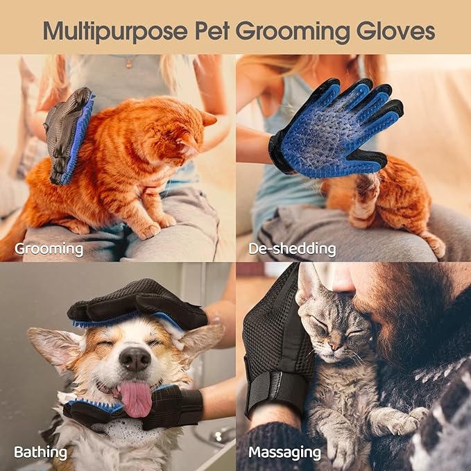Upgrade Efficient Pet Hair Remover Gloves 1 Pair