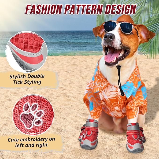 Lukovee Dog Shoes for Large Small Medium Dogs 3)