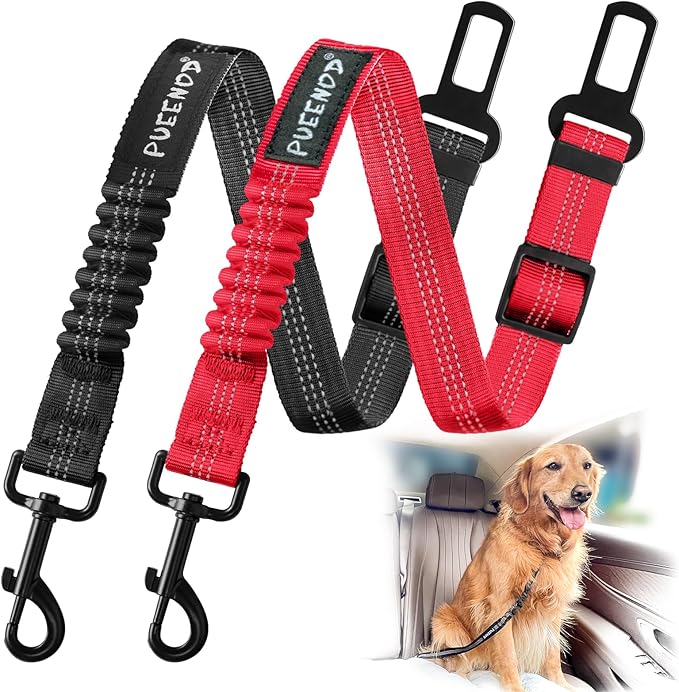2 Pack Dog Seat Belt Adjustable Dog Car