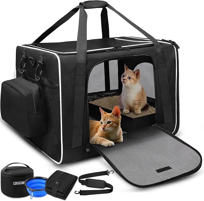 Petskd 24"x17"x17" Pet Carrier for Large Cats or Medium Dogs