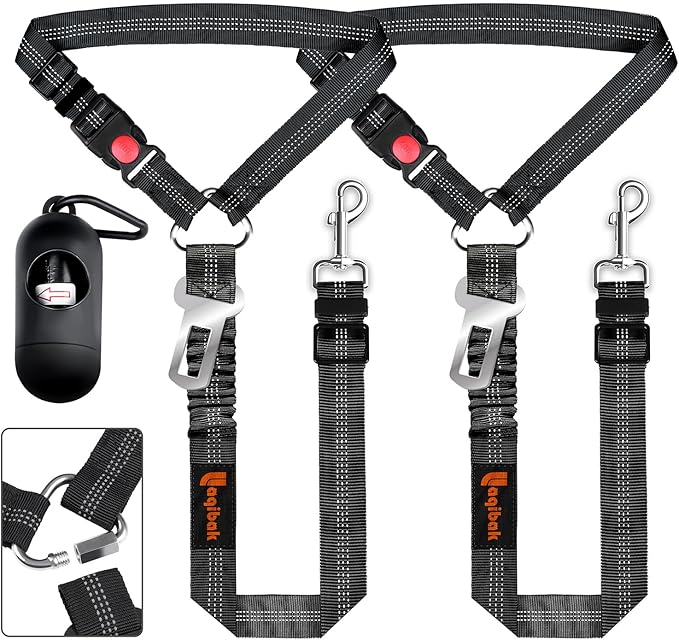 Removable Dog Seat Belt Harness for Car 3 in 1 Pet