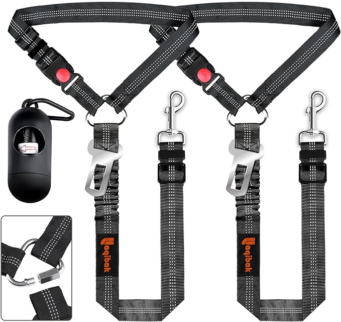 Removable Dog Seat Belt Harness for Car 3 in 1 Pet