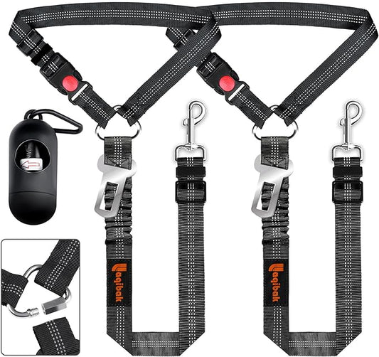 Removable Dog Seat Belt Harness for Car 3 in 1 Pet