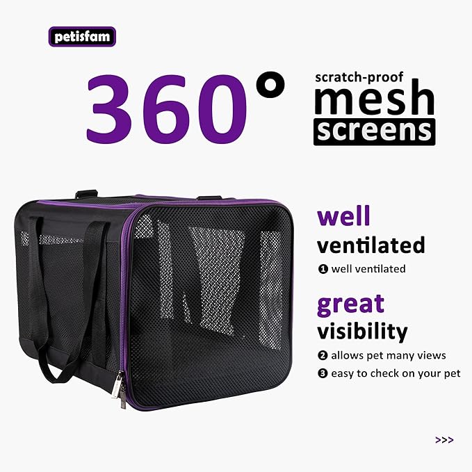 petisfam Soft Pet Carrier for Large and Medium Cats 2 Kitties,