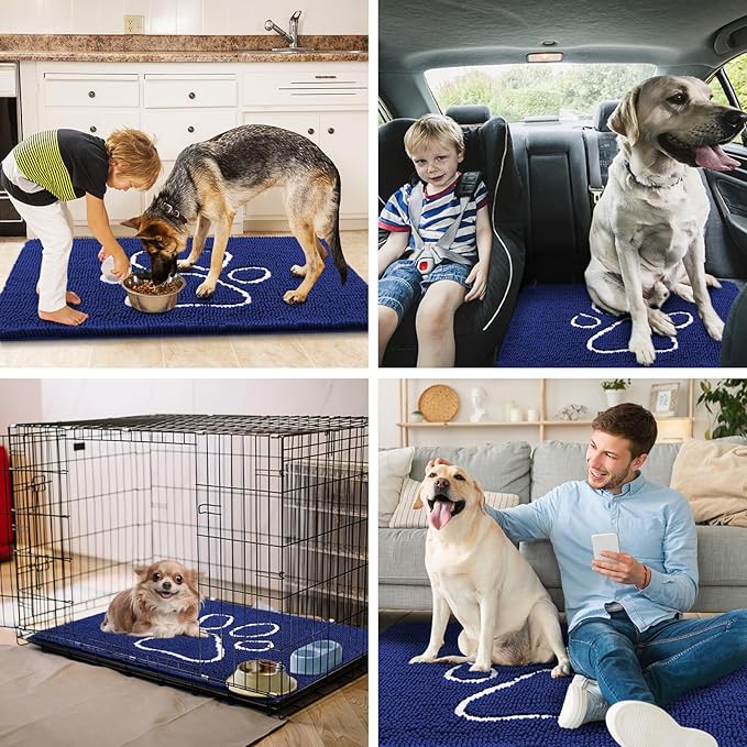 smiry Dog Door Mat for Muddy Paws (36x24 Inches,