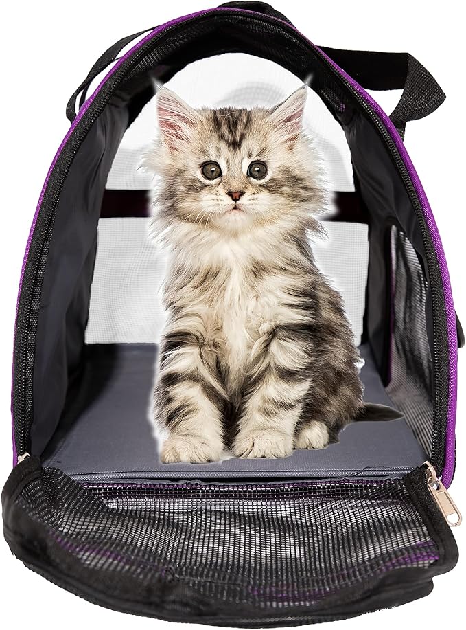 Pet Carrier Soft-Sided Carriers for Cat Carriers Dog Carrier for Small Medium Cats Dogs Puppies Pet Carrier Airline Approved up to 15 Lbs Cat Dog Pet Travel Carrier (Medium