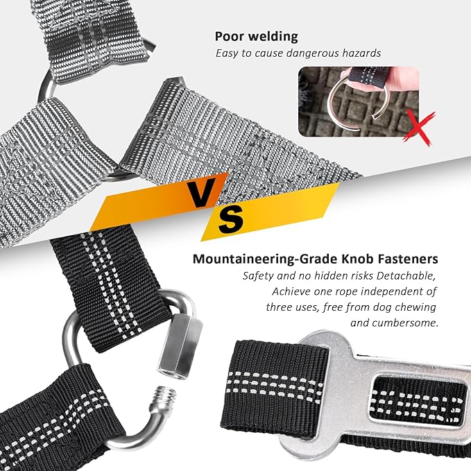 Removable Dog Seat Belt Harness for Car 3 in 1 Pet