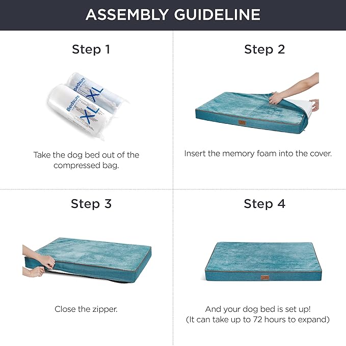 Bedsure Memory Foam Dog Bed for Large Dogs