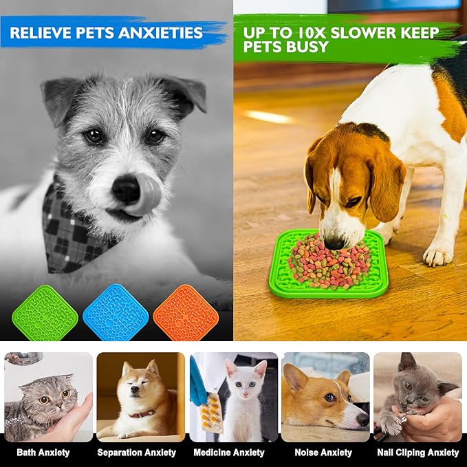 3 Pack Lick Mat for Dogs and Cats