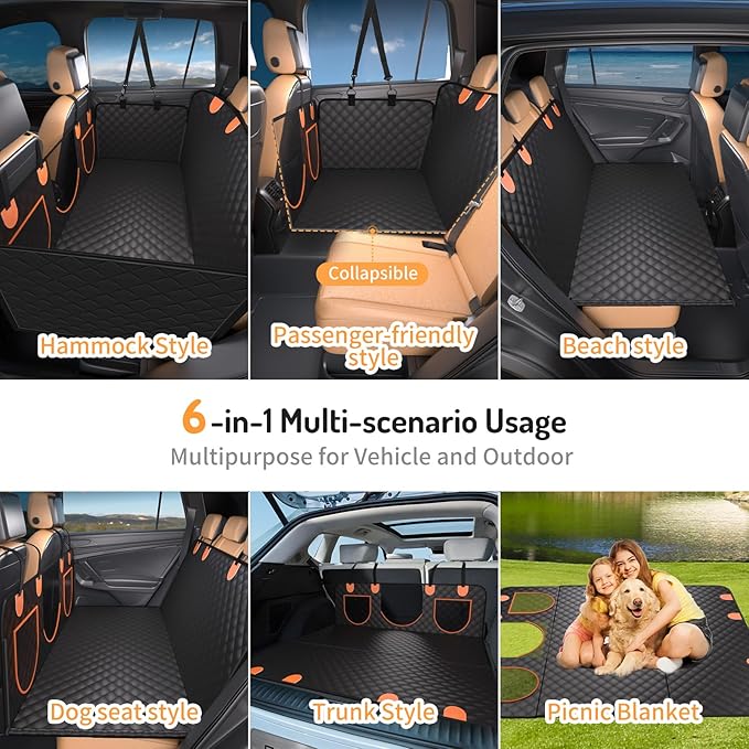 Dog Car Seat Cover for Back Seat