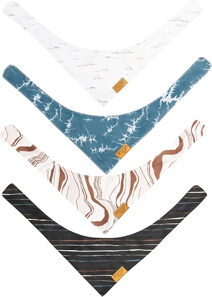 Remy+Roo Large Summer Dog Bandanas 4 Pack