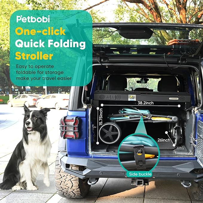 Petbobi Dog Stroller for Medium Dogs 80 lbs