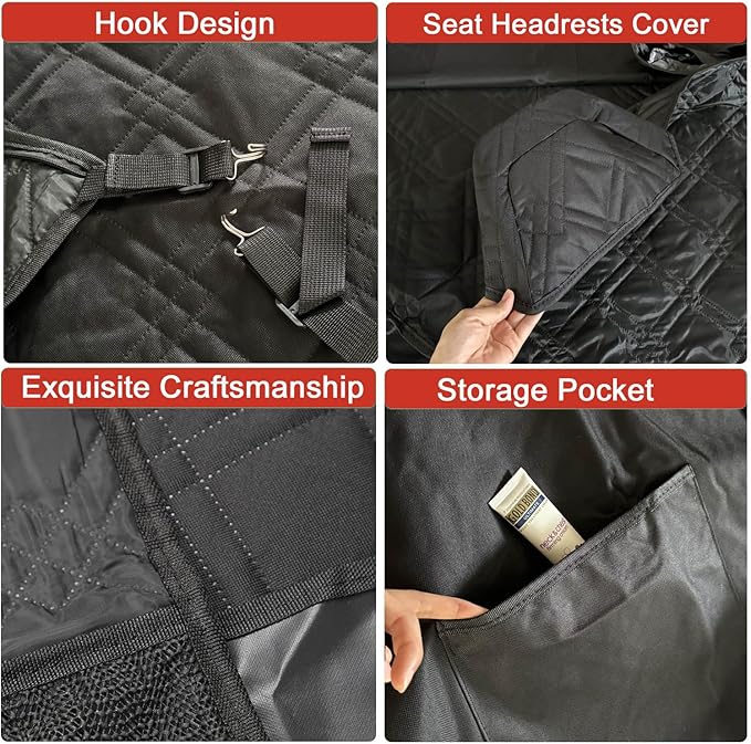 for Cybertruck Dog Car Seat Cover 2nd Row 2023 2024