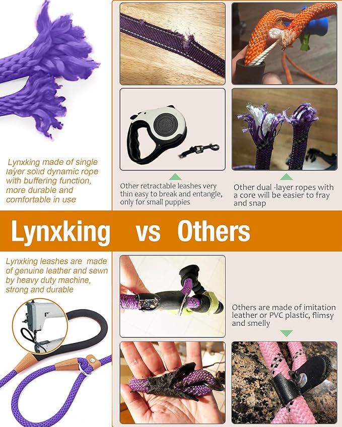 lynxking 8 FT Dog Leash Slip Lead 2