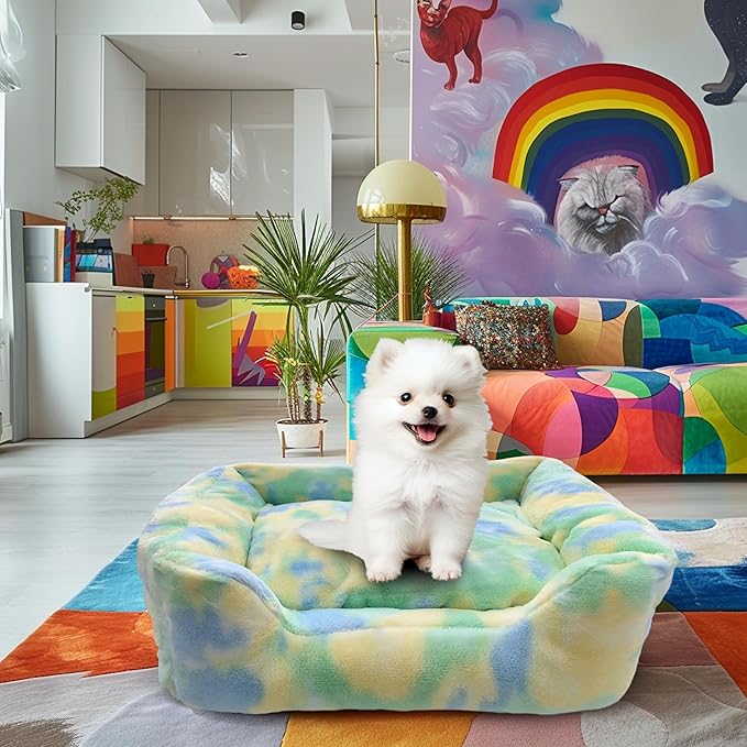 Dog Beds for Small Dogs Green,31inch)