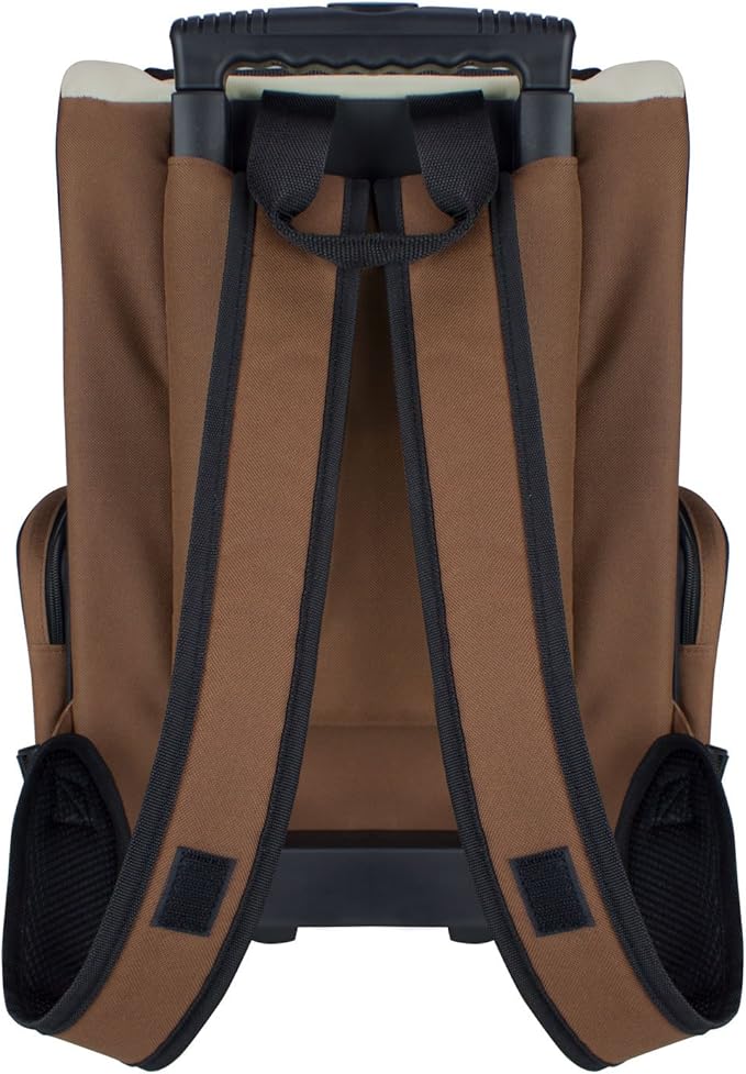 FrontPet Rolling Pet Travel Carrier with Wheels and Backpack Straps 12" W 14.5" L 19.5" H,