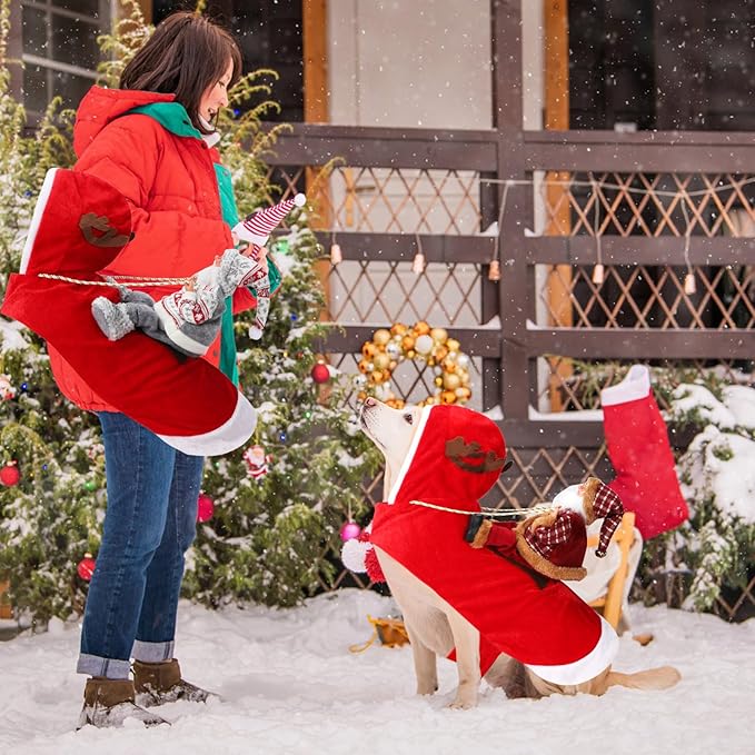 BWOGUE Santa Dog Costume Christmas Pet Clothes Santa