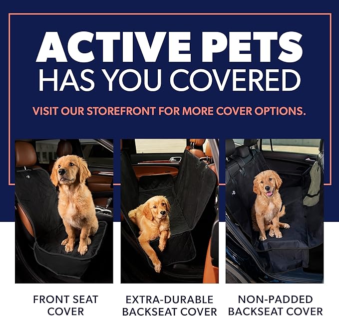 Active Pets Fabric Car Bench Dog Seat Cover for Back Seat