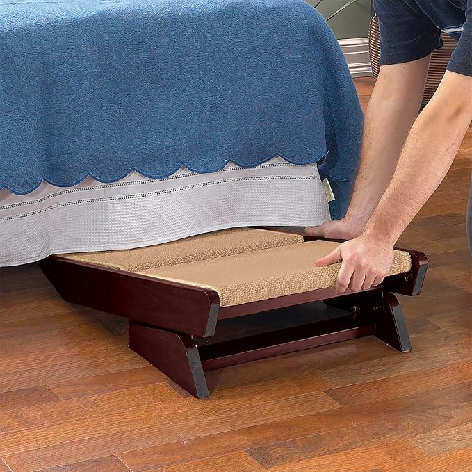 Pine Frame Dog RampSteps 2 Step,Brown