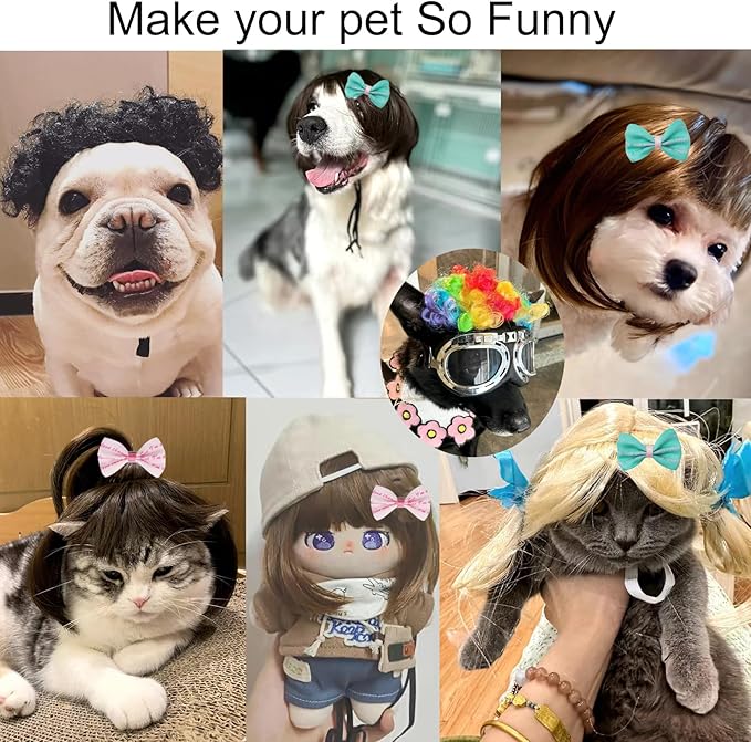 Funny Dog Wig Pet Costumes