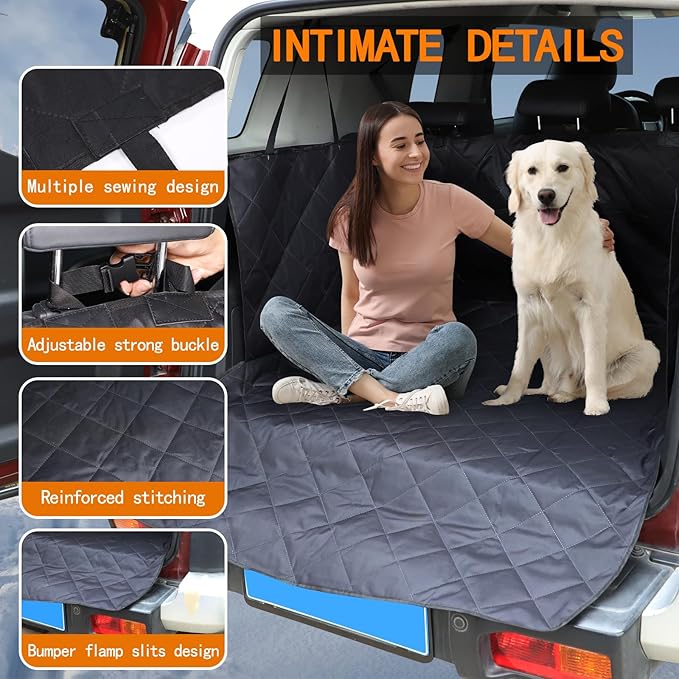 Aunginsy SUV Cargo Liner for Dogs Fit Toyot@a 2007-2024 Car