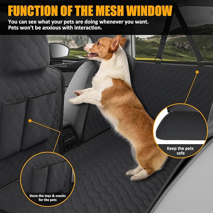 D-Lumina Pets Dog Car Seat Cover Compatible with Toyo-ta RAV4 2019-2023 RAV4, Toyo-ta RAV4 Interior