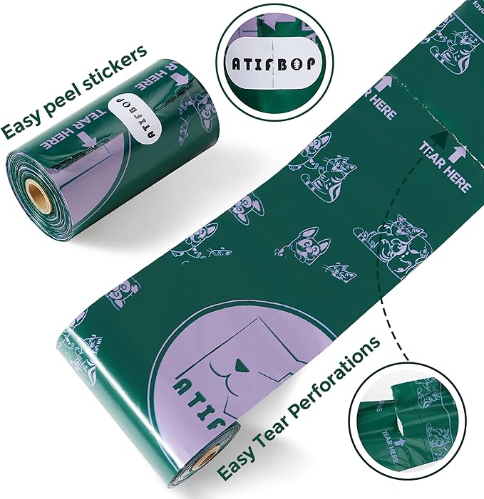 Dog Poop Bags Rolls 600 Bags 40 Refill 65% Recycled