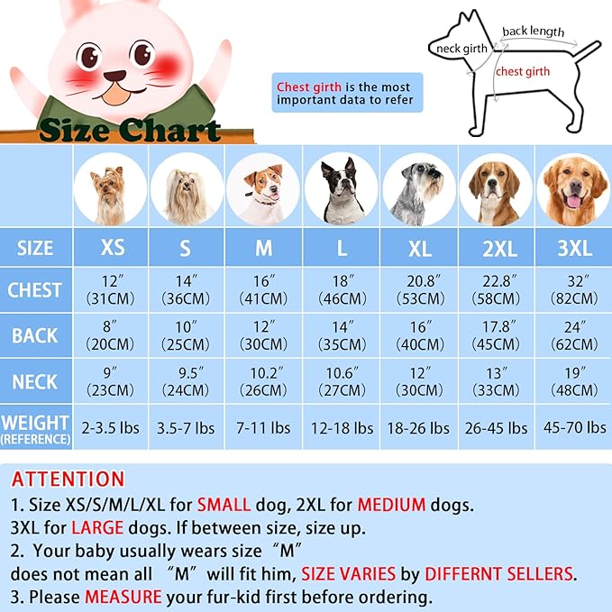 XPUDAC 4 Piece Dog Pajamas for Large Dogs