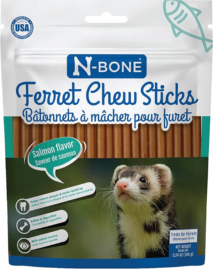 N-Bone Ferret Chew Sticks Salmon Flavor 3.74-oz Bag