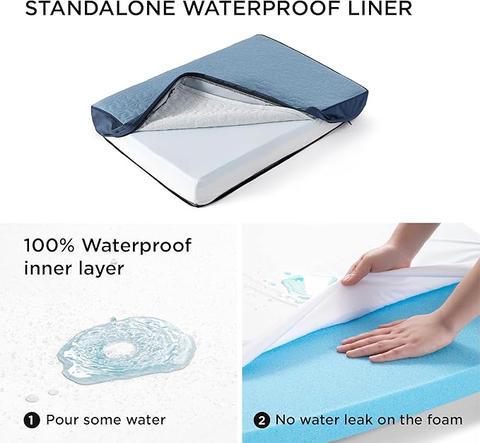 Bedsure Large Orthopedic Dog Bed 2-Layer Thick, 30x20x3 Inches,