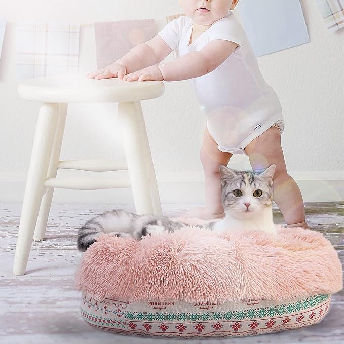 Puppy Beds for Small Dogs Washable19 Inches Pink 10 lbs