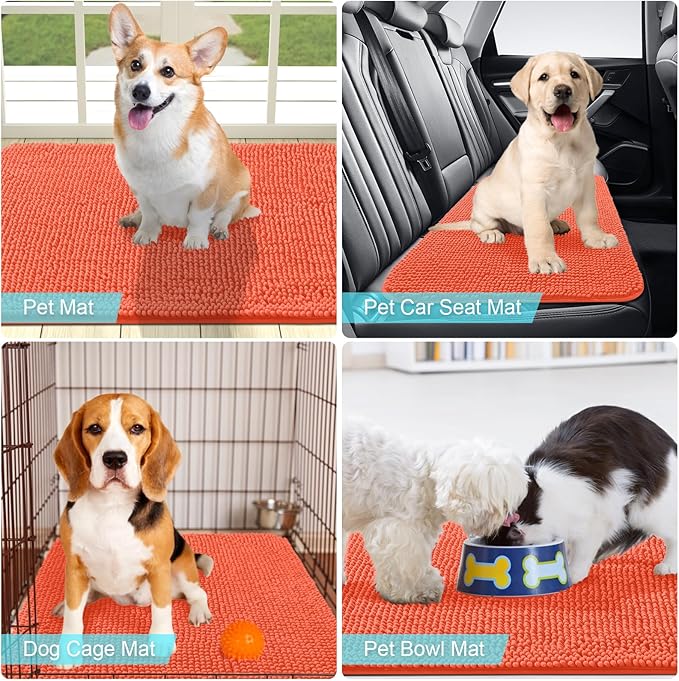 OLANLY Dog Door Mat for Muddy Paws 30x20