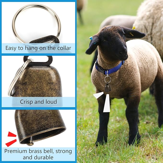8 Pack Goat Collar with Bell