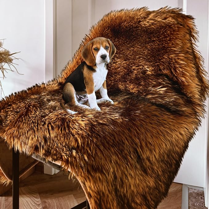 Waterproof Faux Fur Dog Blanket 50x60