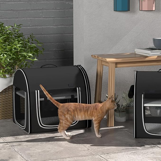 PawHut 39" Portable Soft Pet Cat Carrier with Divider