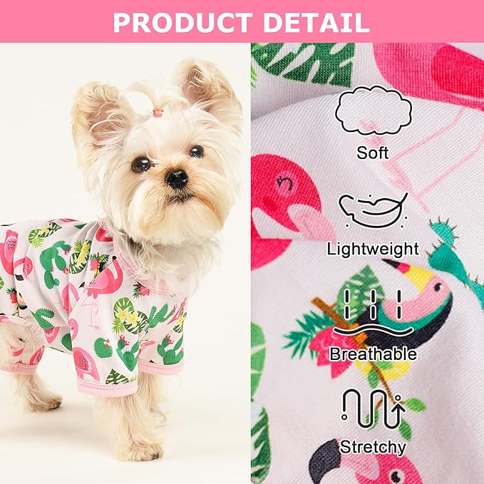 Dog Pajamas Pjs Fall Summer Dog Clothes for Small Dogs Girl