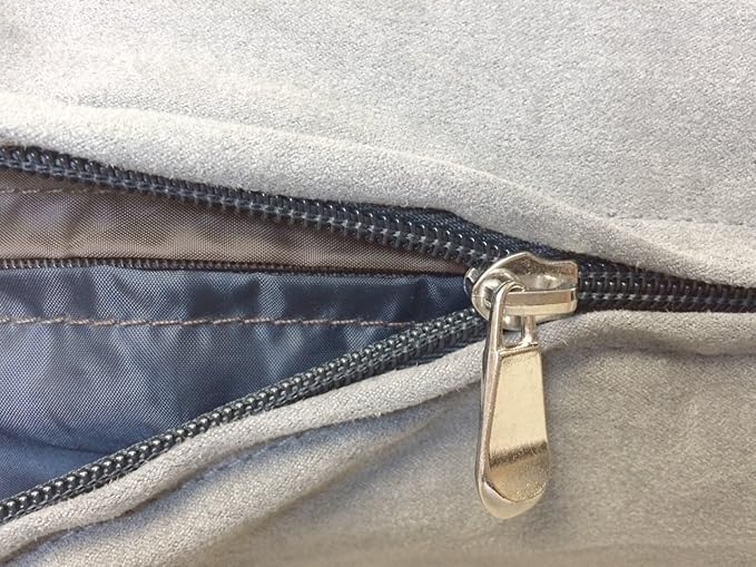 DIY Luxurious Soft Gray Microsuede Cover for Pet Bed or Pillow + Internal Liner (Half Waterproof (47''x29'')