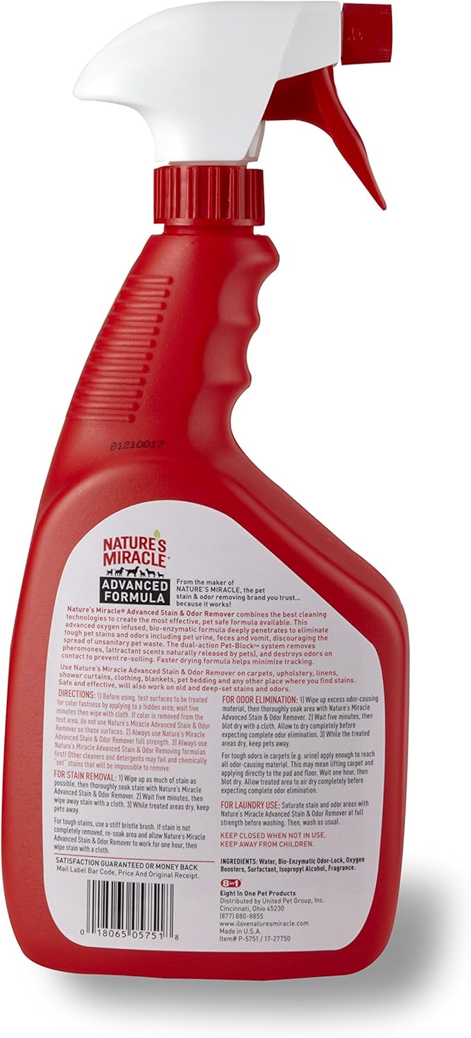 Nature's Miracle Advanced Pet Trigger Sprayer 32-Ounce (packaging