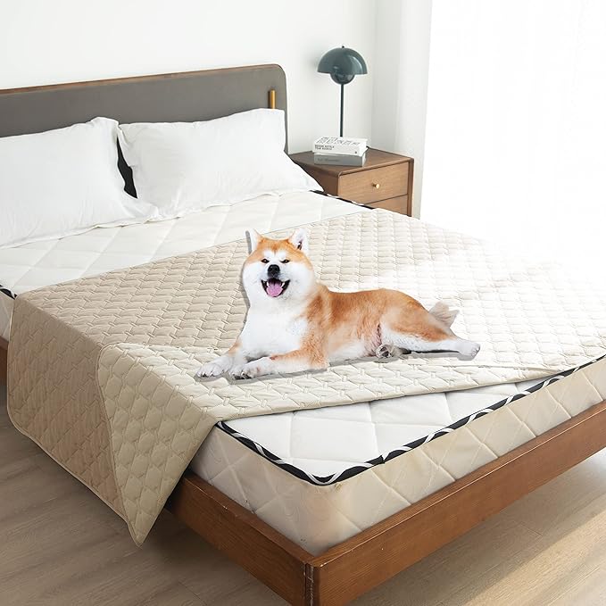 gogobunny 100% Double-Sided Waterproof Dog Bed Cover Pet Blanket Sofa Couch Furniture Protector for Puppy Large Dog Cat (82x82 Inch 1), Dark