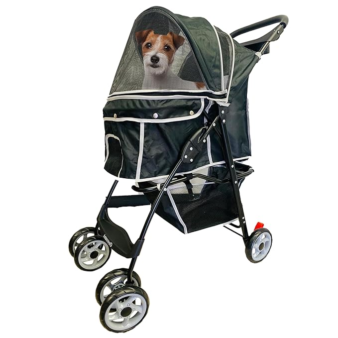 AmorosO 4 Wheels Pet Convenient Stroller