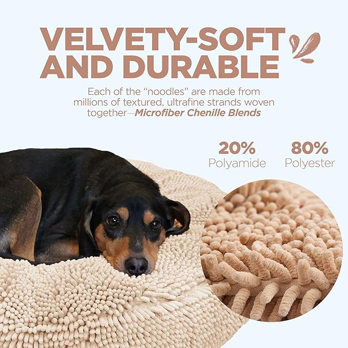 Soggy Doggy Doormat Super Snoozer Dog Bed 24" Round (24x24x6 Inches)