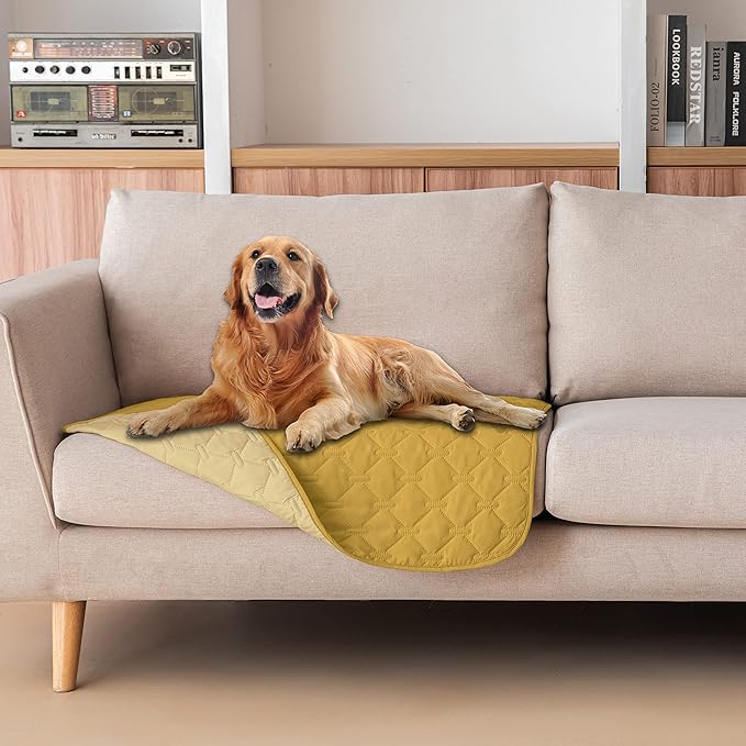 gogobunny 100% Double-Sided Waterproof Dog Bed Cover Pet Blanket Sofa Couch Furniture Protector for Puppy Large Dog Cat (30x30 Inch 1), Dark