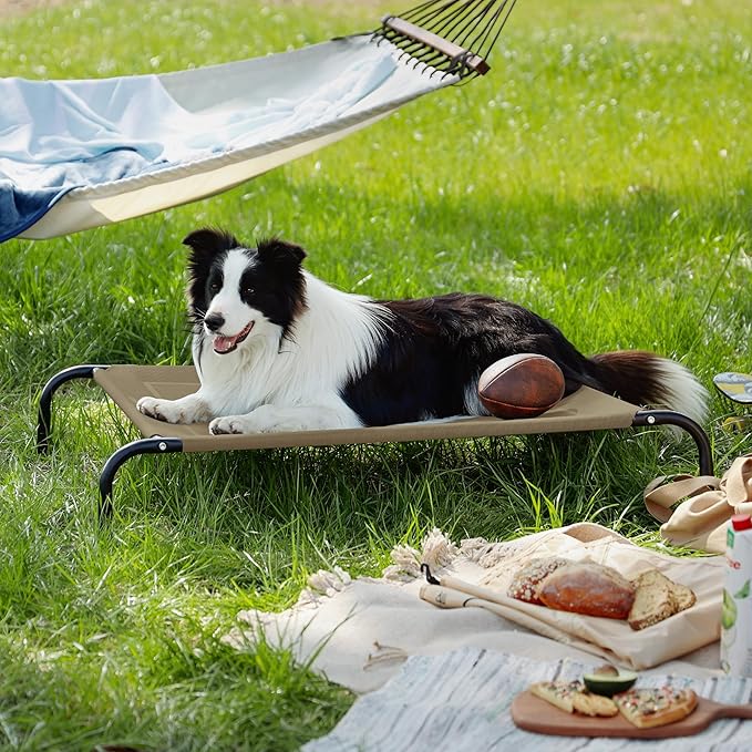 Bedsure Large Elevated Cooling Outdoor Dog Bed 49 inches