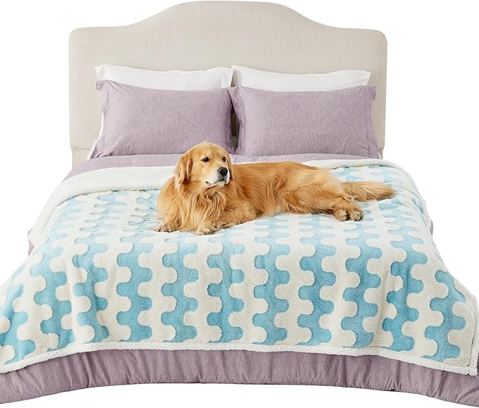 Lesure Waterproof Dog Blanket for Large Dogs 3D Textured